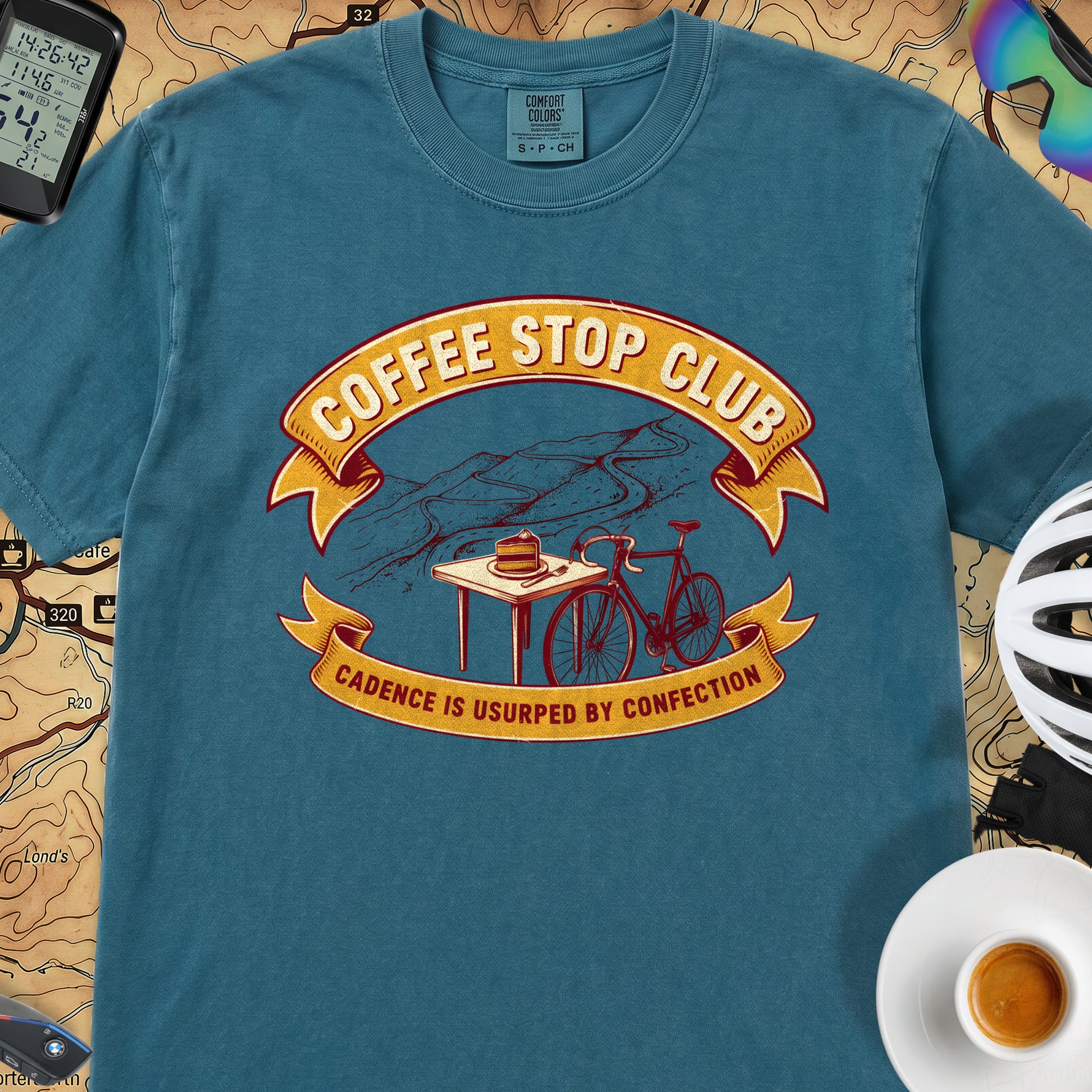 Cadence Confection Cycling T‑Shirt — Topaz Blue