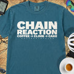 Chain Reaction T‑Shirt — Topaz Blue