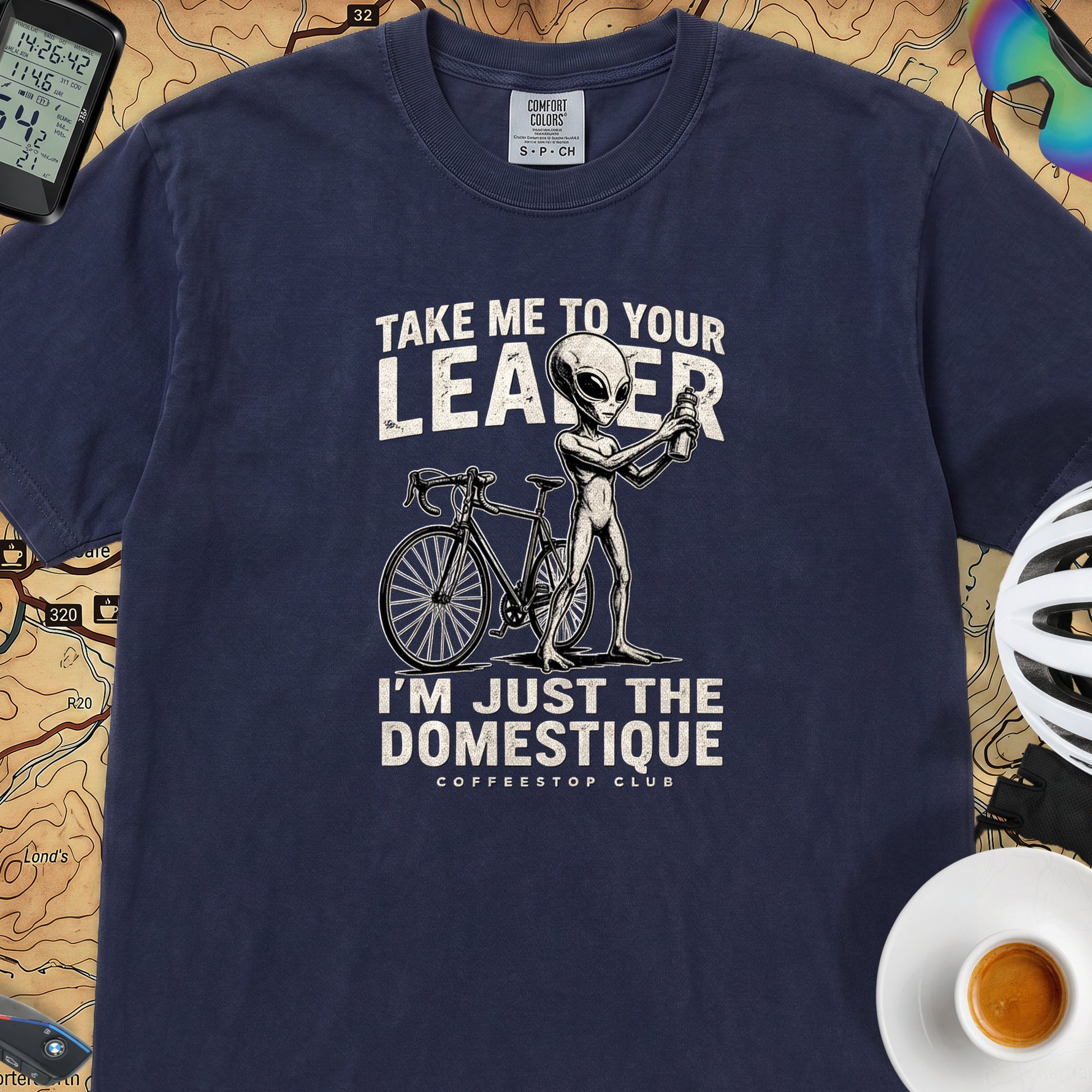 Domestique Alien Cycling T-Shirt — True Navy