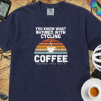 You Know What Rhymes With Cycling T-Shirt — True Navy