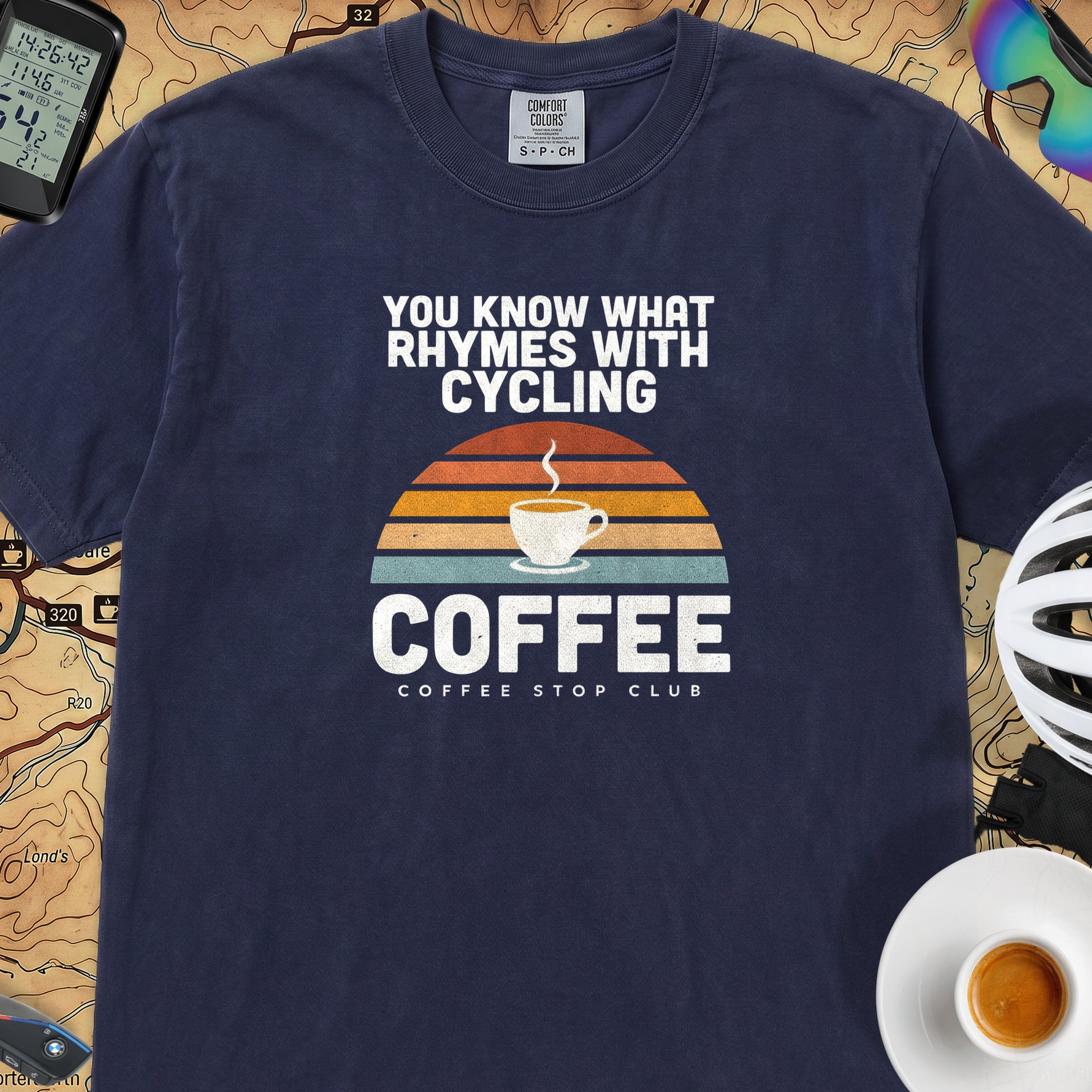 You Know What Rhymes With Cycling T-Shirt — True Navy