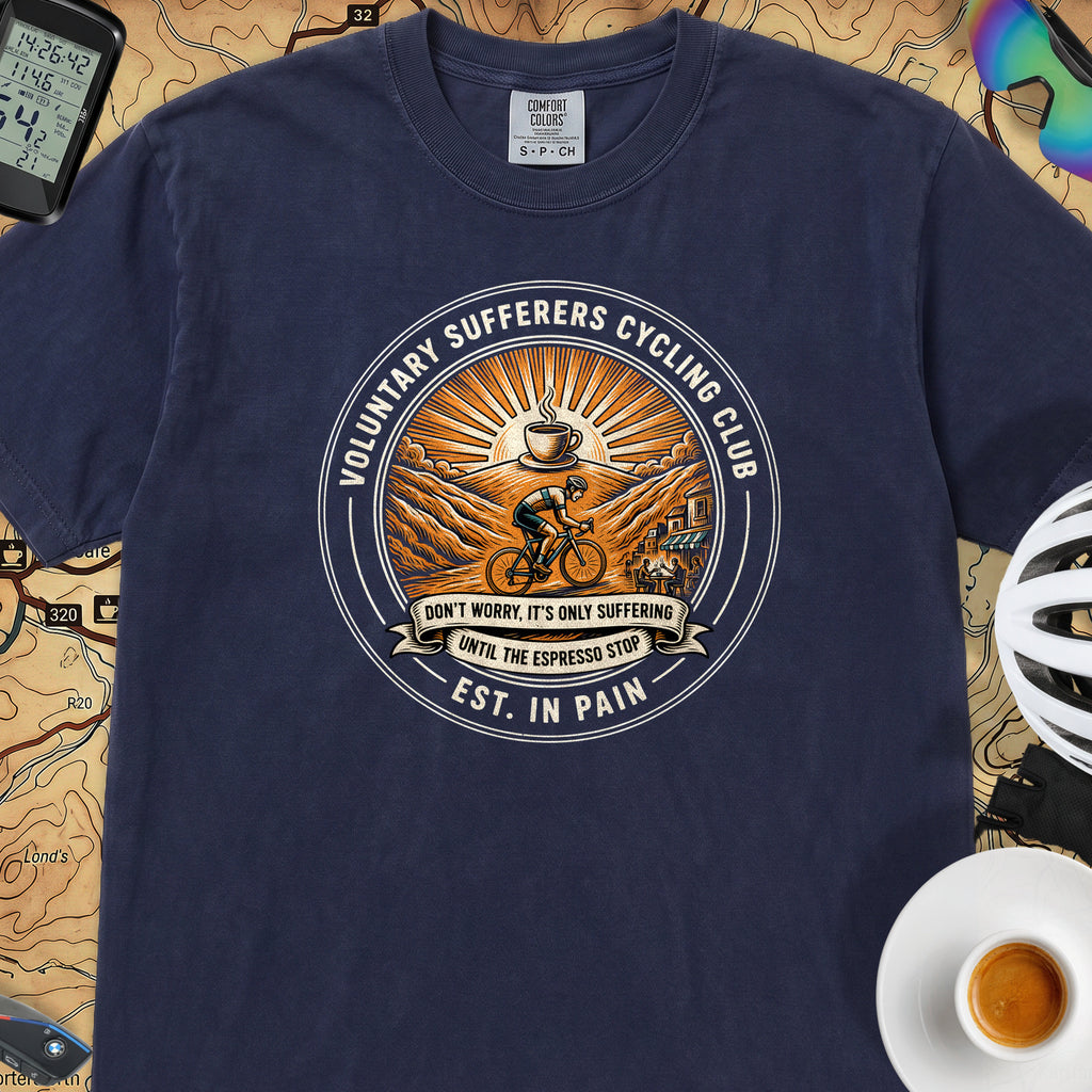 Est. In Pain Cycling T-Shirt — True Navy