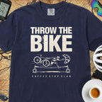 Throw The Bike Cycling T-Shirt — True Navy