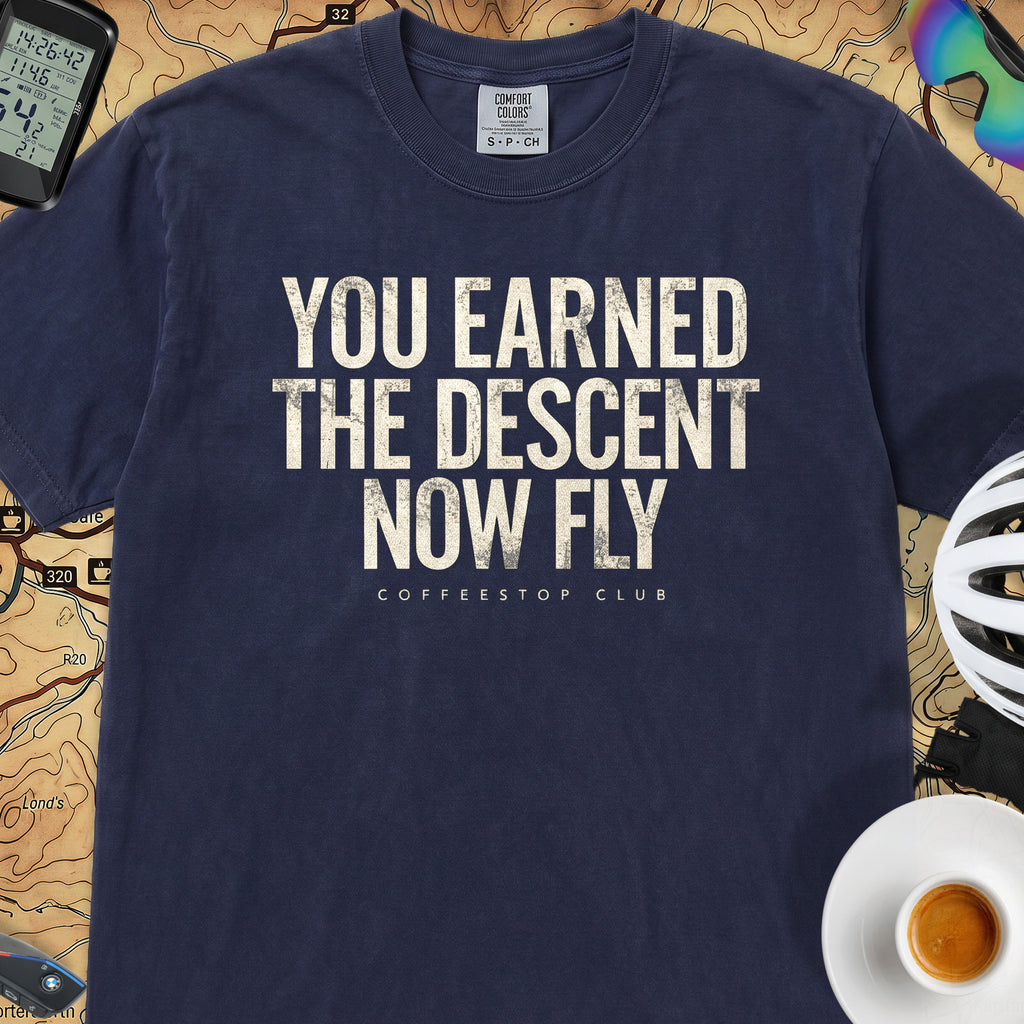 You Earned It Cycling T-Shirt — True Navy