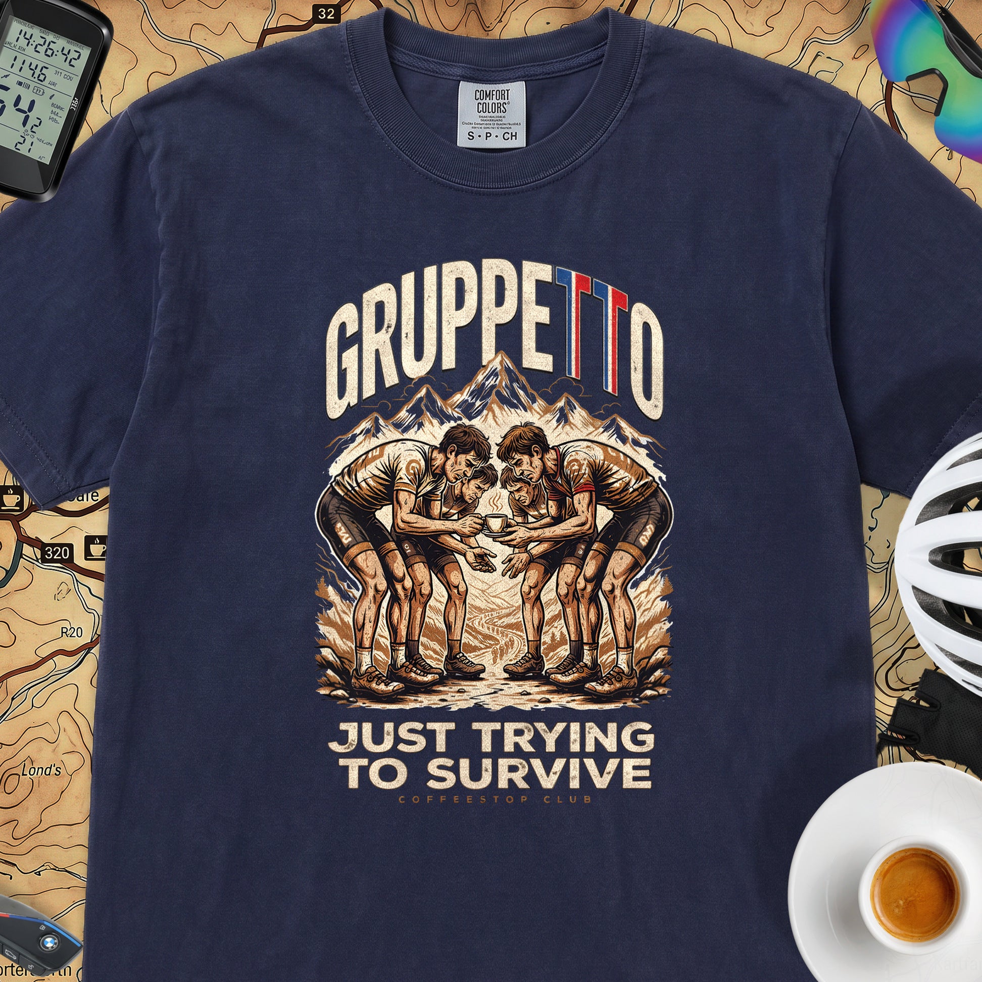Gruppetto TdF Cycling T-Shirt — True Navy