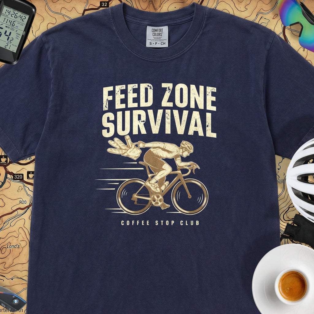 Feed Zone Survival Cycling T-Shirt — True Navy