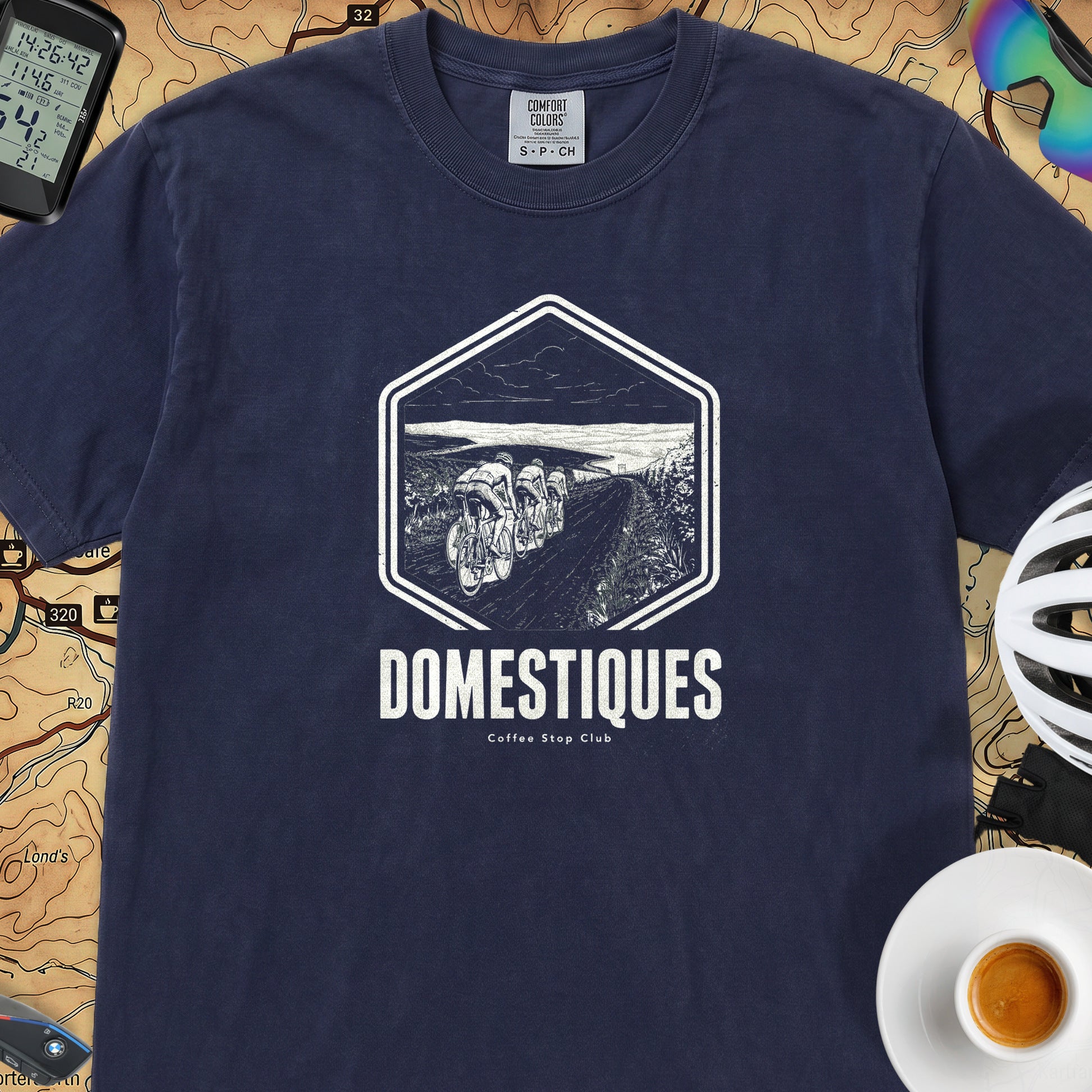 Domestiques Vintage Society T-Shirt — True Navy