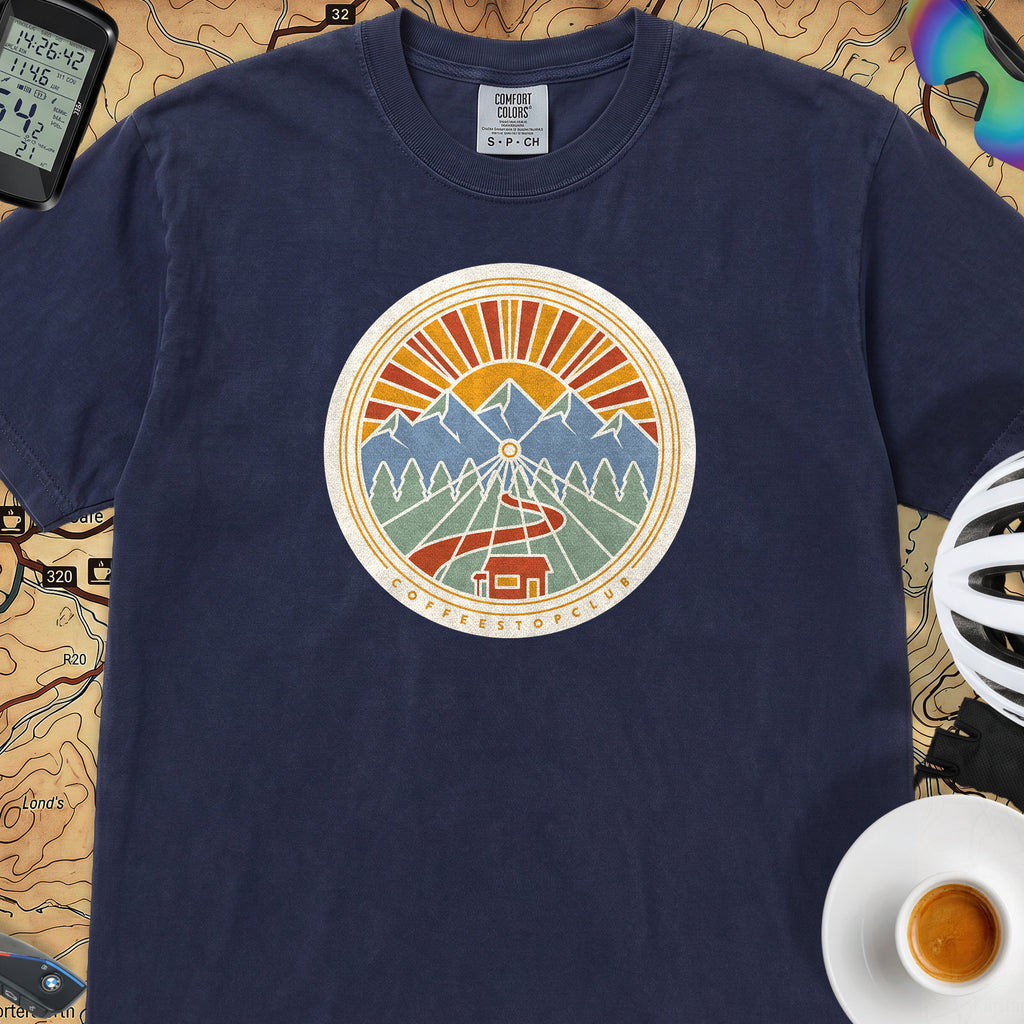Wheel Base Cycling T-Shirt — True Navy