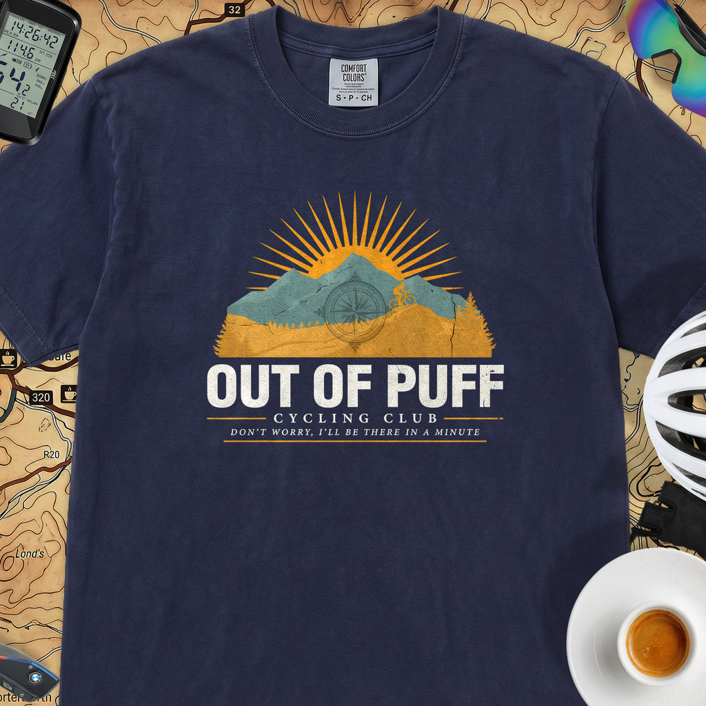 Out of Puff Cycling T-Shirt — True Navy