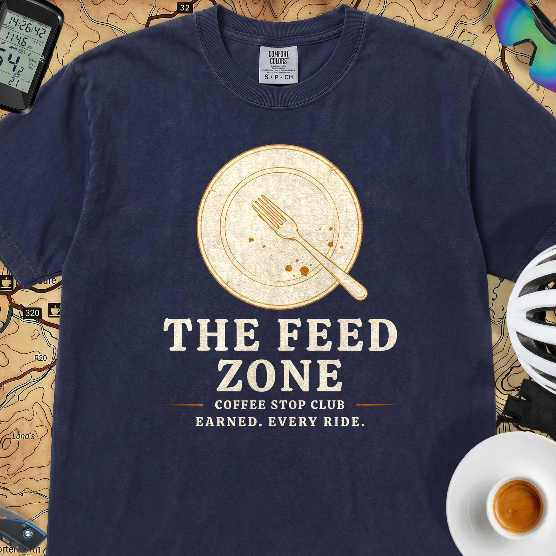The Feed Zone Cycling T-Shirt — True Navy