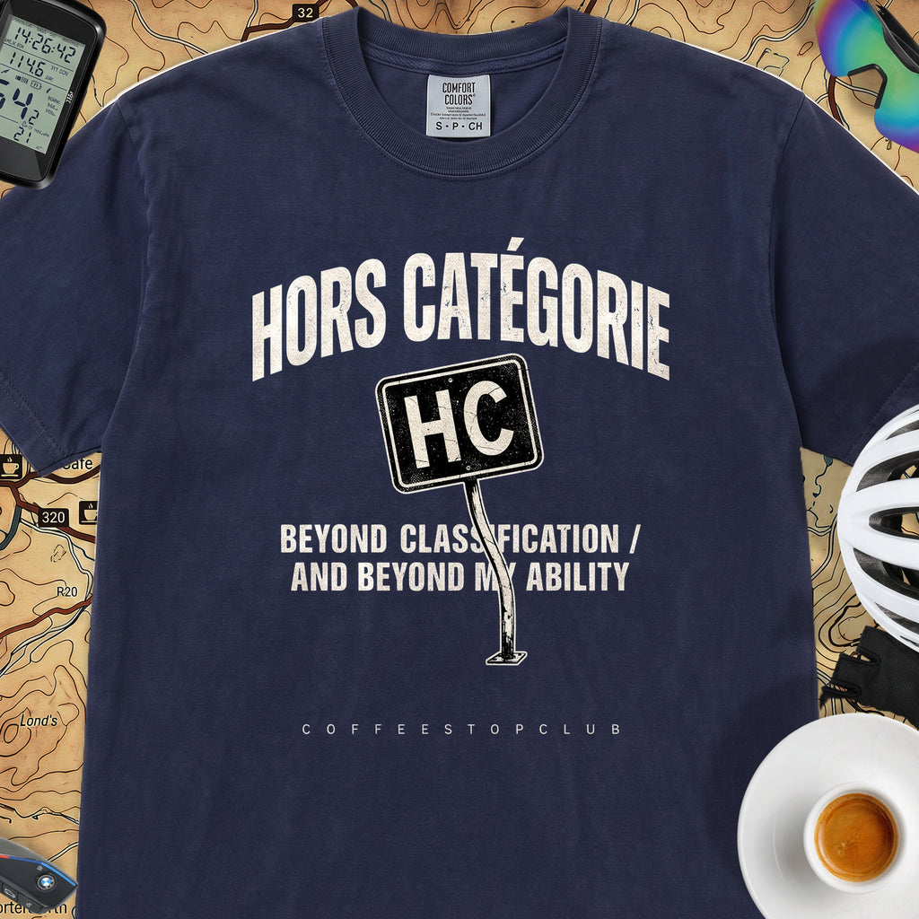 I'm Hors Catégorie Cycling T-Shirt — True Navy