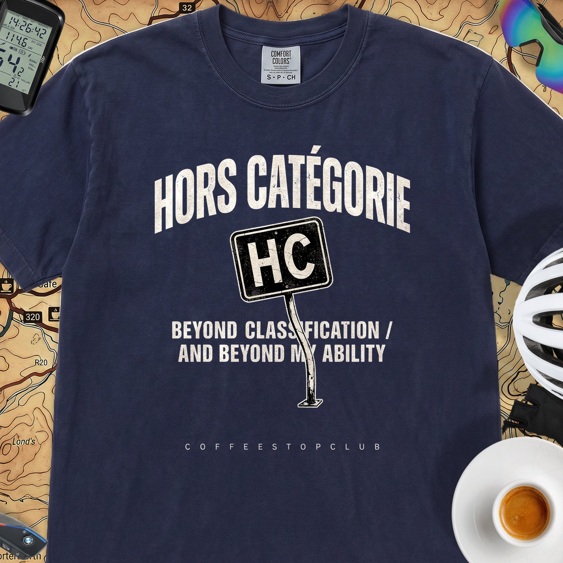 I'm Hors Catégorie Cycling T-Shirt — True Navy