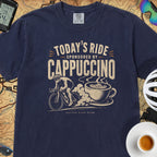 Sponsored by Cappuccino Cycling T-shirt — True Navy