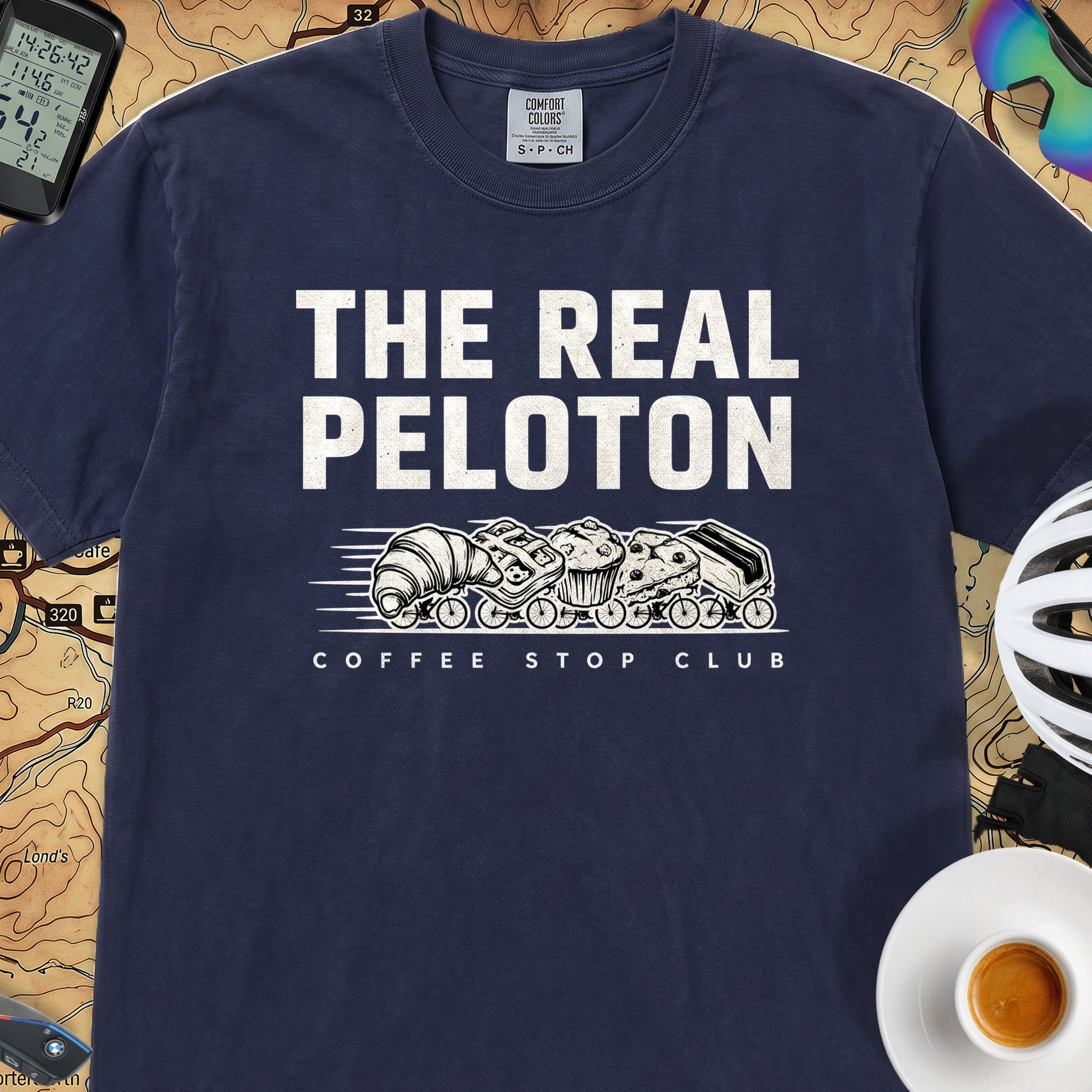 The Real Peloton Cycling T-Shirt — True Navy