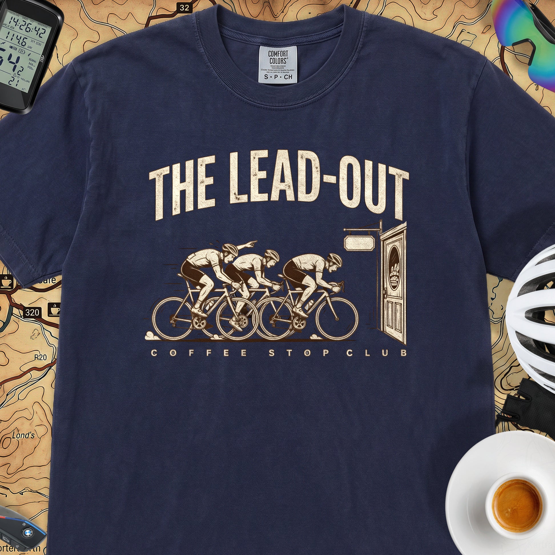 The Lead Out Cycling T-Shirt — True Navy