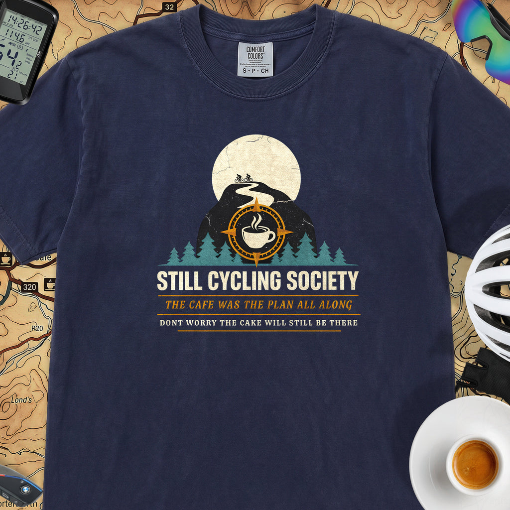 Still Cycling Society T-Shirt — True Navy