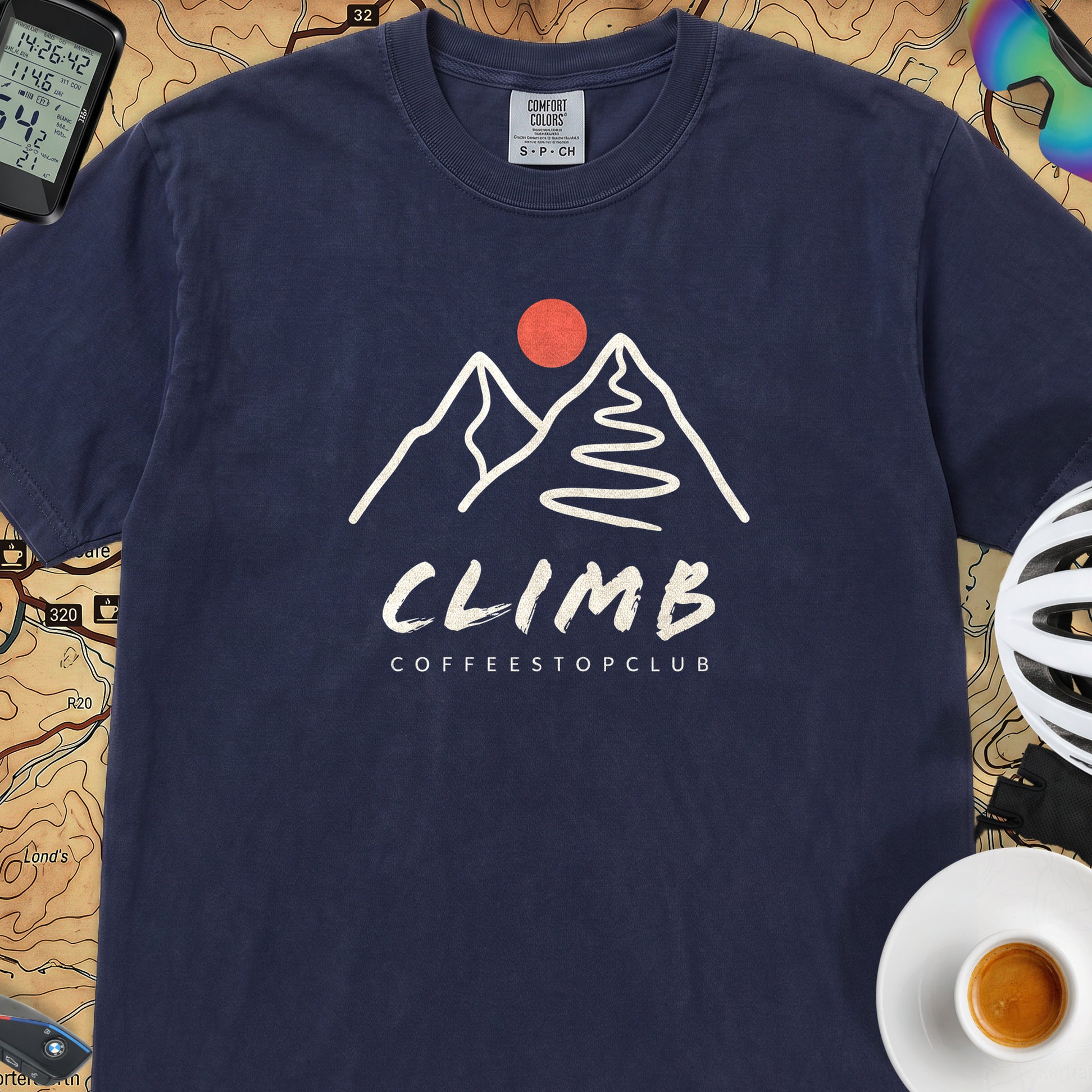 Climb Cycling T-Shirt — True Navy