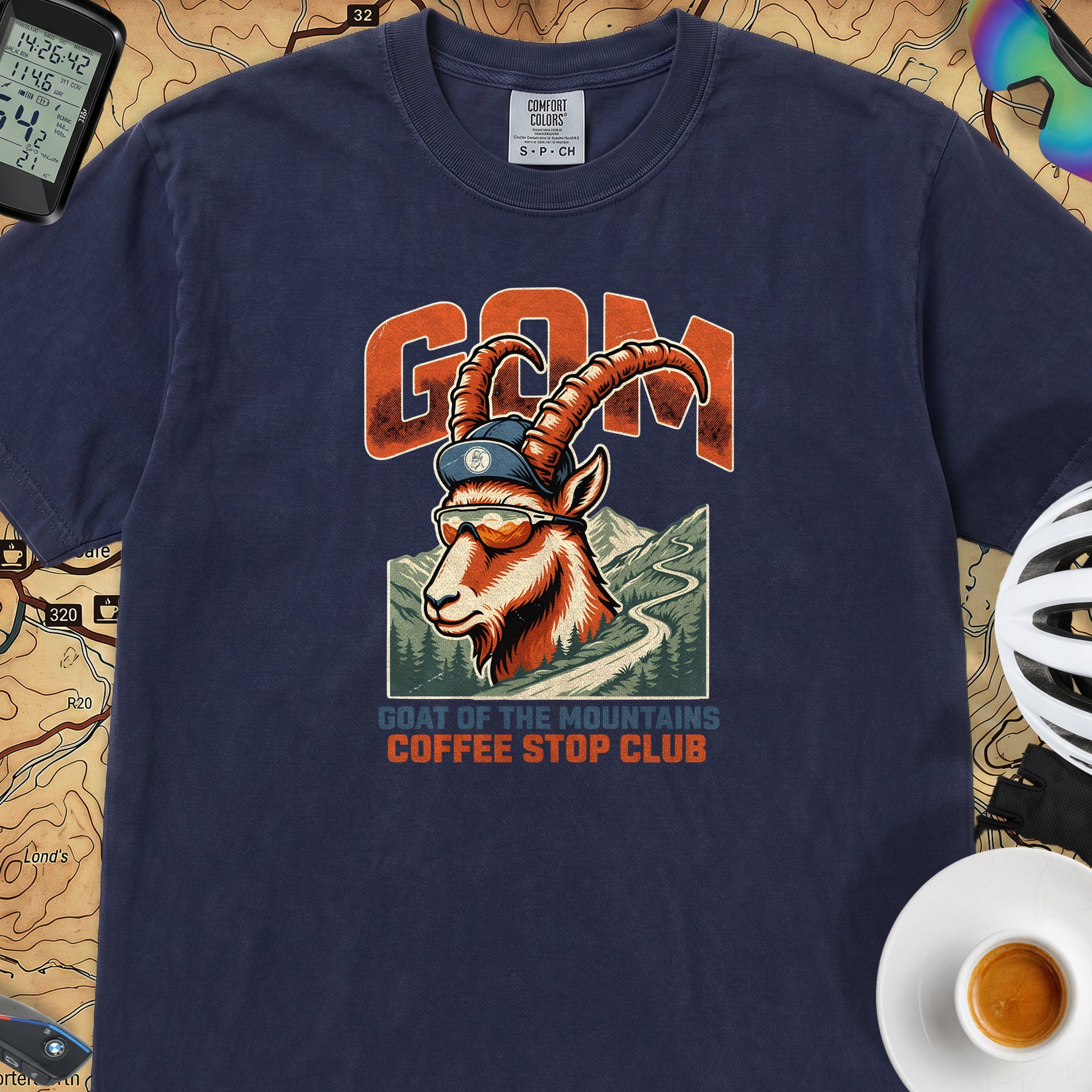 G.O.A.T.M Cycling T-Shirt — True Navy