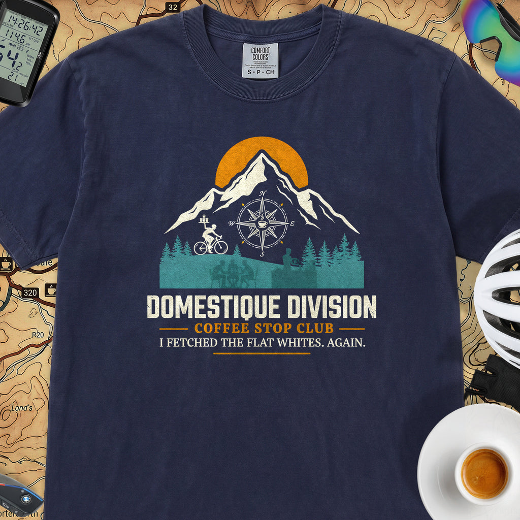 Domestique Division Cyclist T-Shirt — True Navy