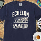 Headwinds & No Friends Cycling T-Shirt — True Navy