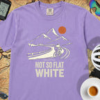 Not So Flat White Retro T-Shirt — Violet