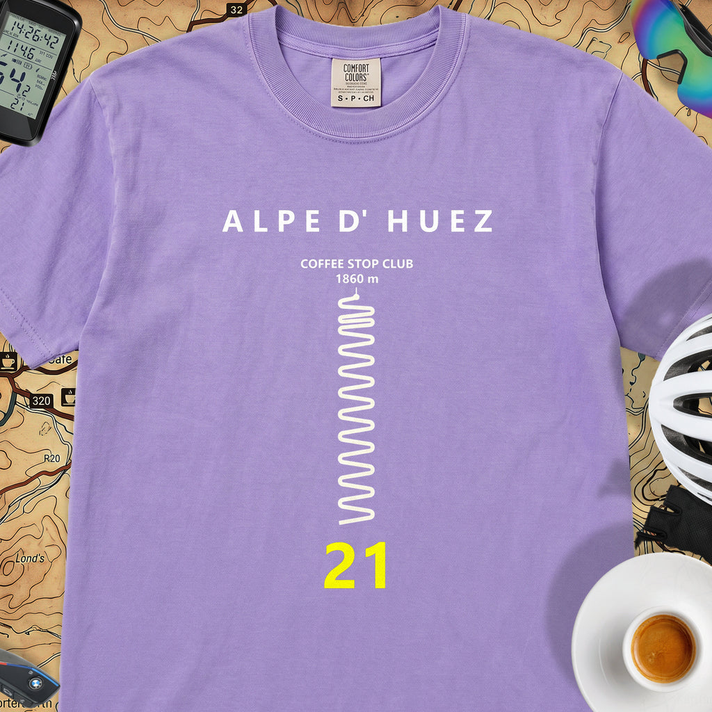 Alpe d'Huez Hairpin T-Shirt — Violet