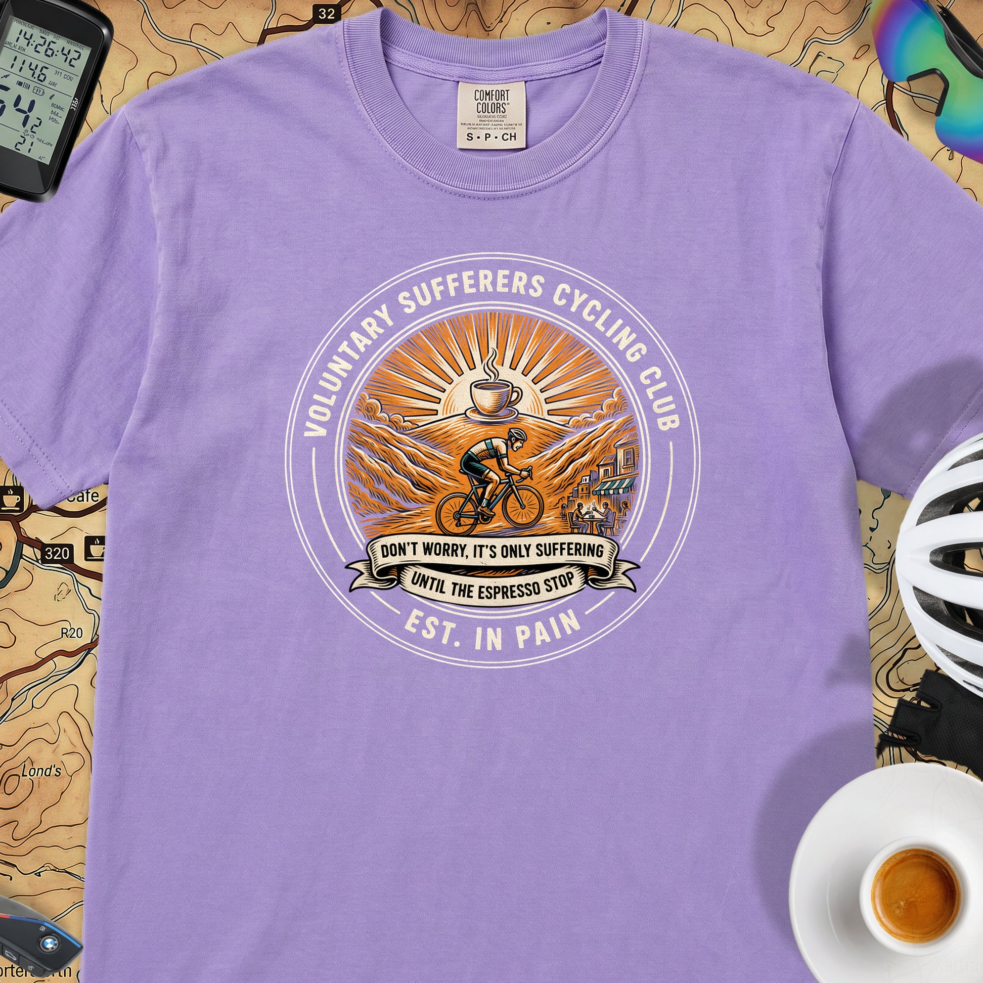 Est. In Pain Cycling T-Shirt — Violet