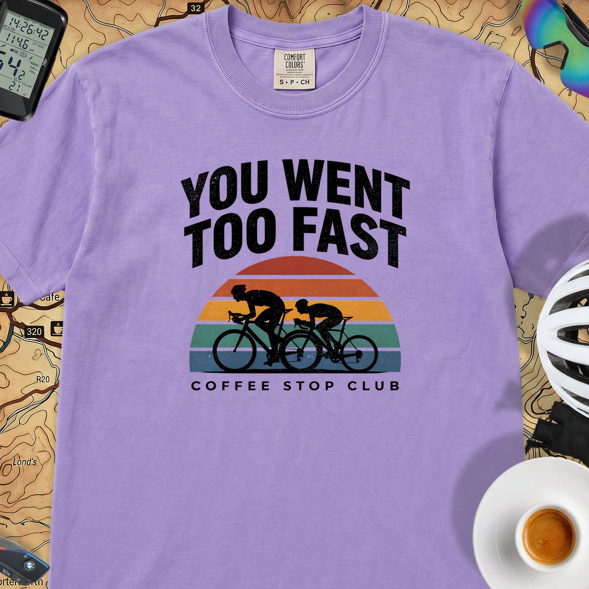 You Went Too Fast Cycling T-Shirt — Violet