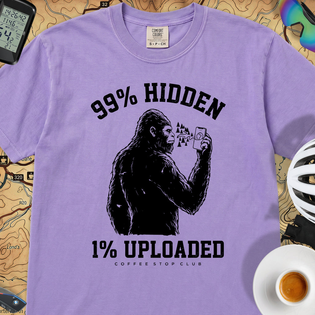 99% Hidden 1% Uploaded Cycling T-Shirt — Violet