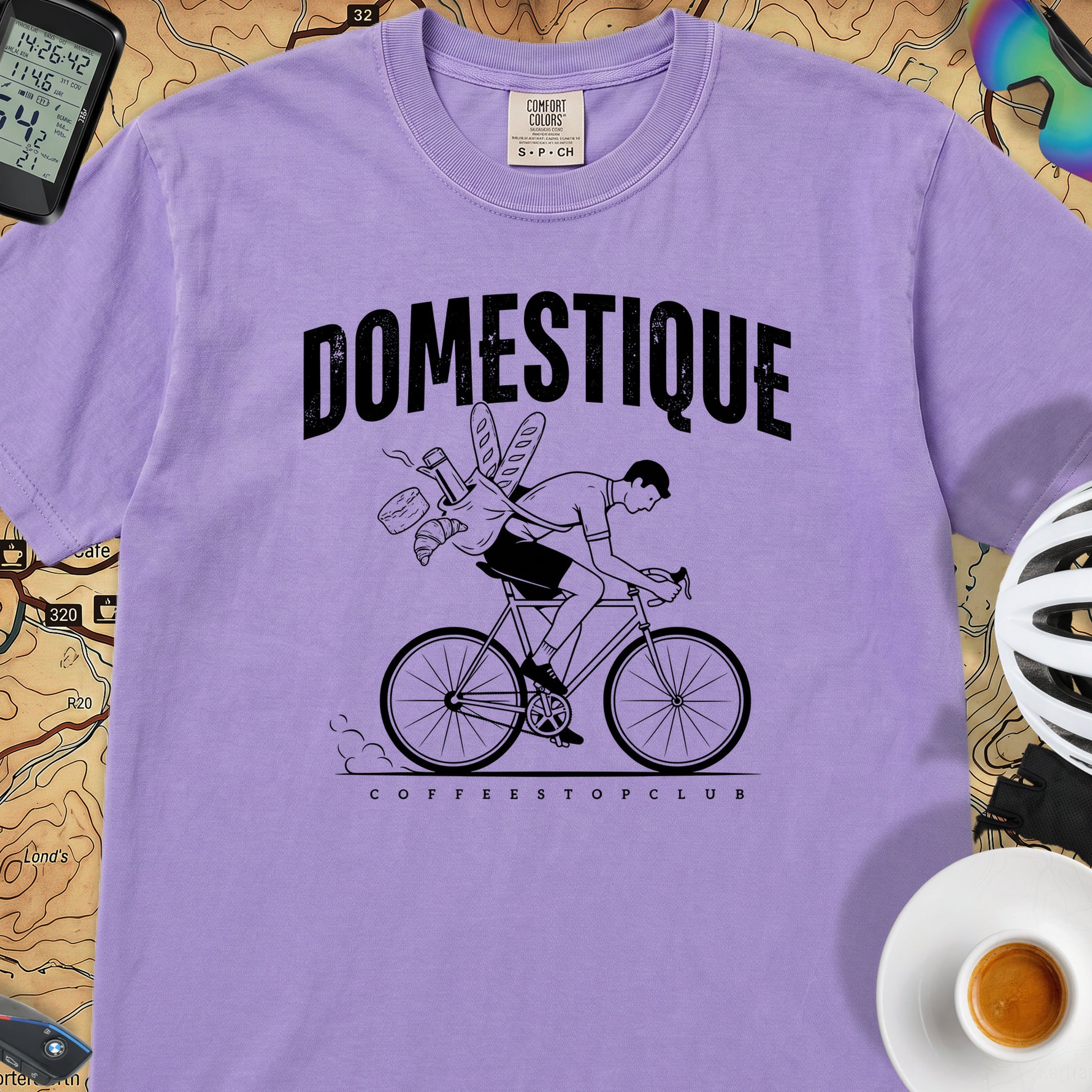 Domestique Delivery Cyclist T-Shirt — Violet