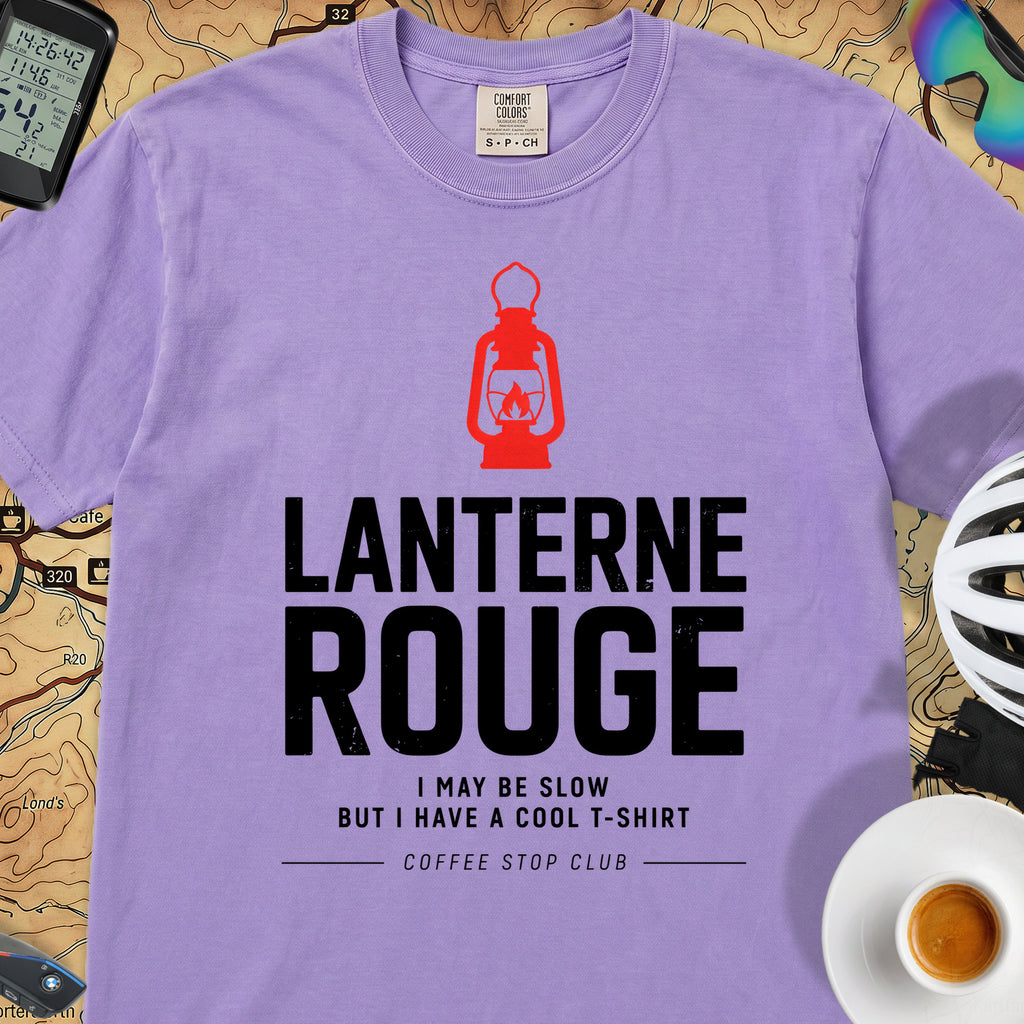 I May Be Slow Cyclist T-Shirt — Violet