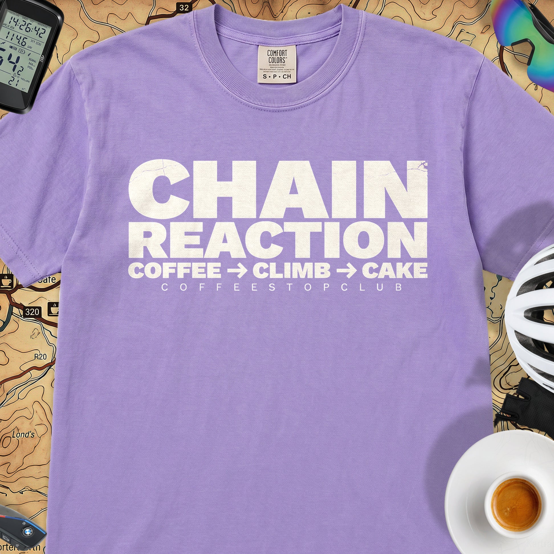 Chain Reaction T‑Shirt — Violet