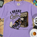 Big Brake For Coffee T-Shirt — Violet