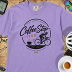 Good Coffee Stop Club T‑Shirt — Violet