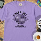 Polka Dot Yellow Cycling T-Shirt — Violet