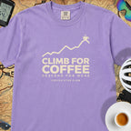 Climb For Coffee T‑Shirt — Violet