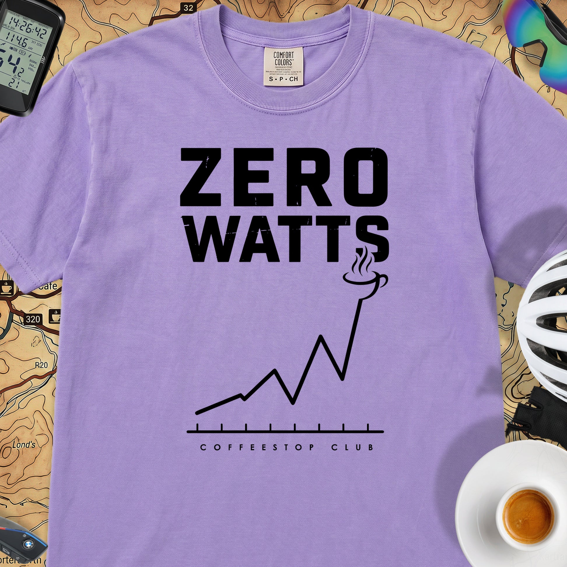 Zero Watts Cycling T-Shirt — Violet