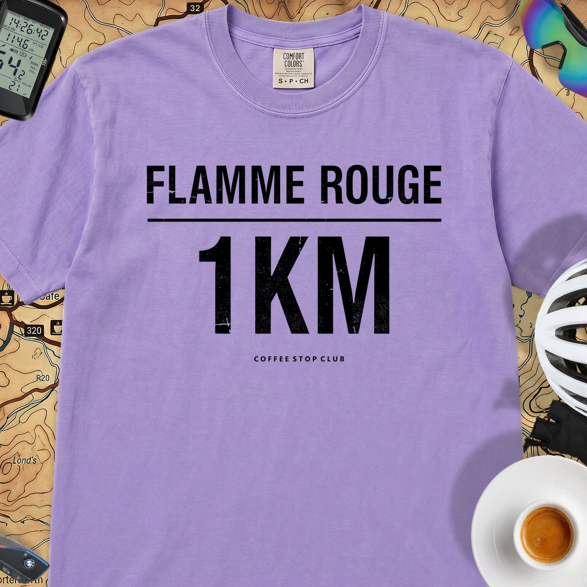 Flamme Rouge 1Km T-Shirt — Violet