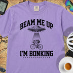 Beam Me Up Bonking Cycling T-Shirt — Violet