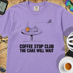 Cake Will Wait Cycling T-Shirt — Violet