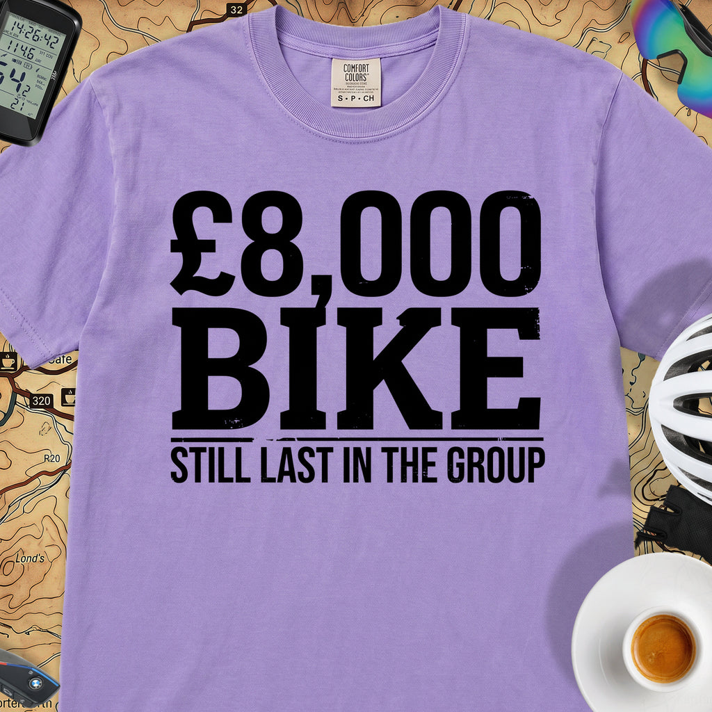 8K Bike Still Last T‑Shirt — Violet
