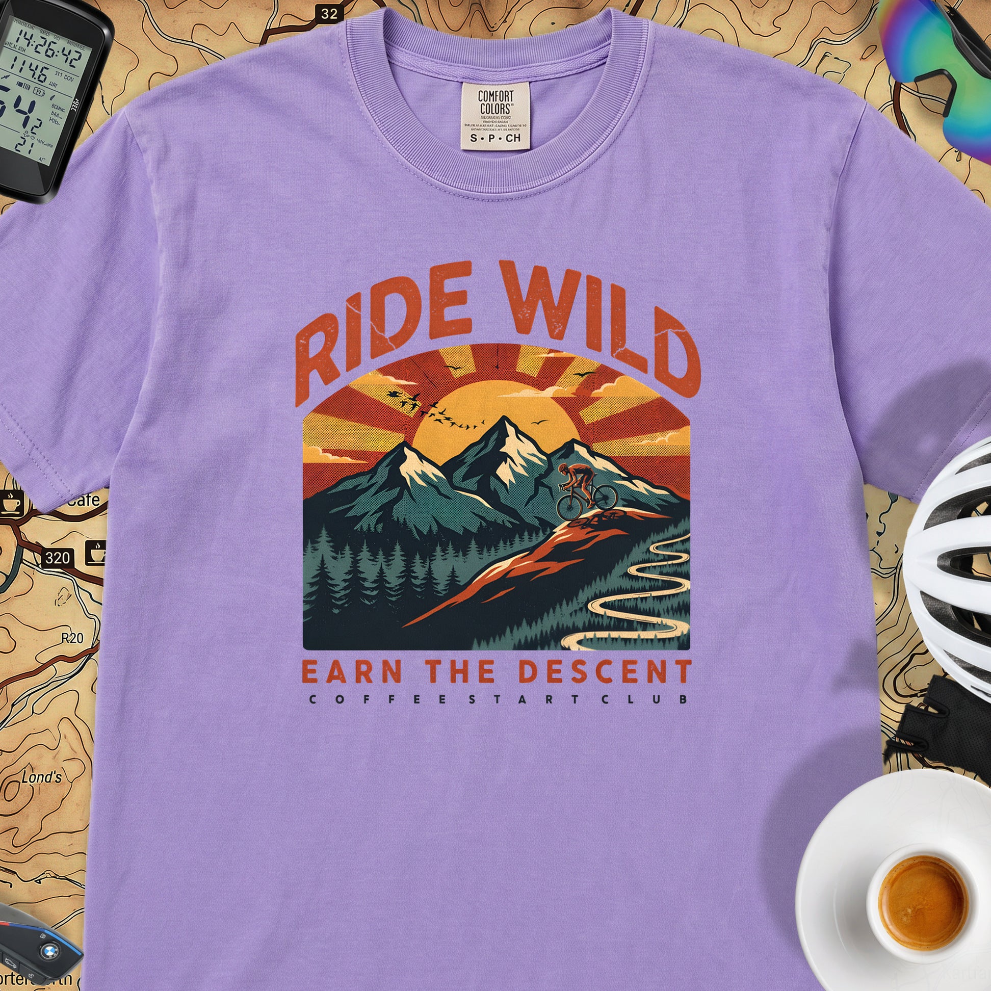 Ride Wild Cycling T-Shirt — Violet
