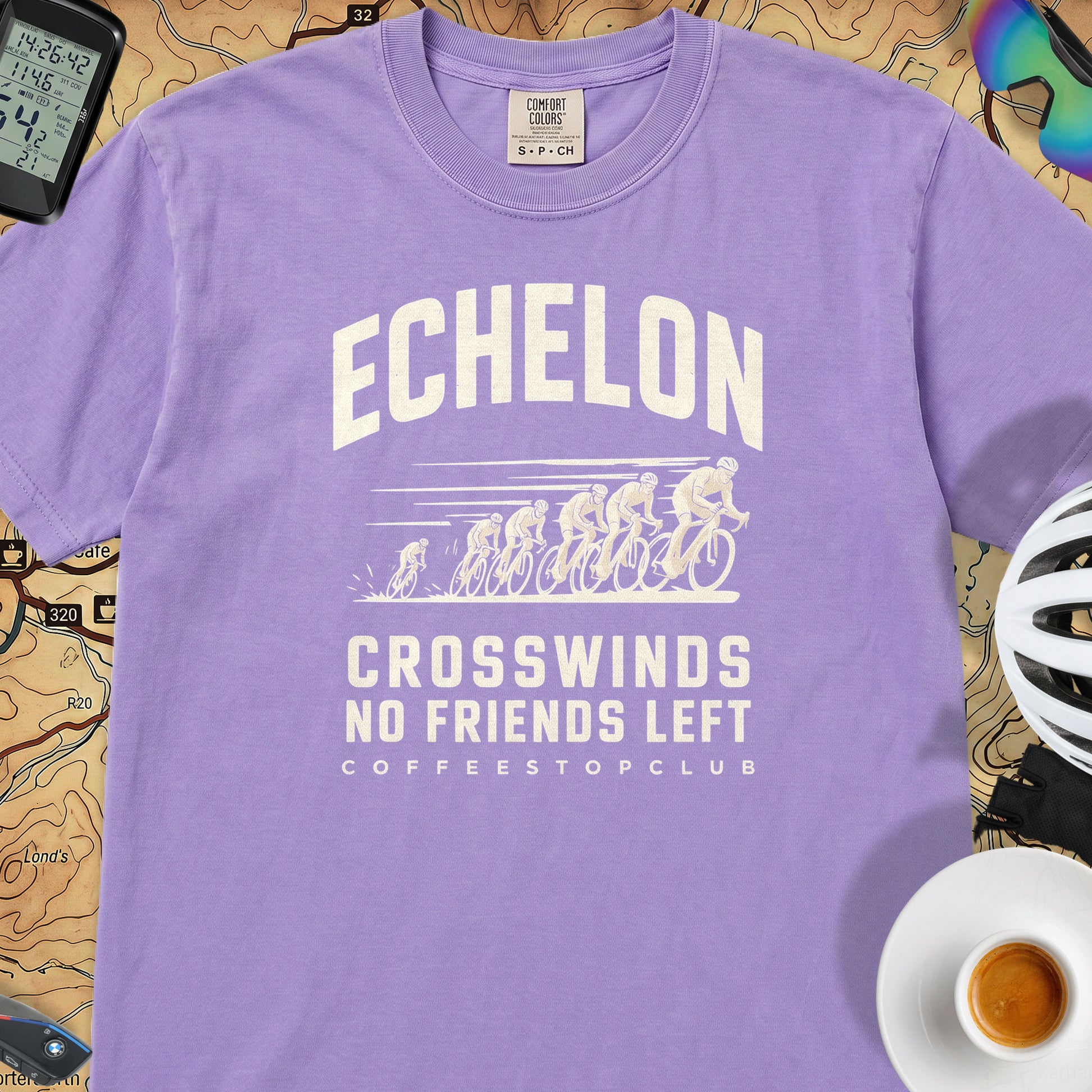 Headwinds & No Friends Cycling T-Shirt — Violet