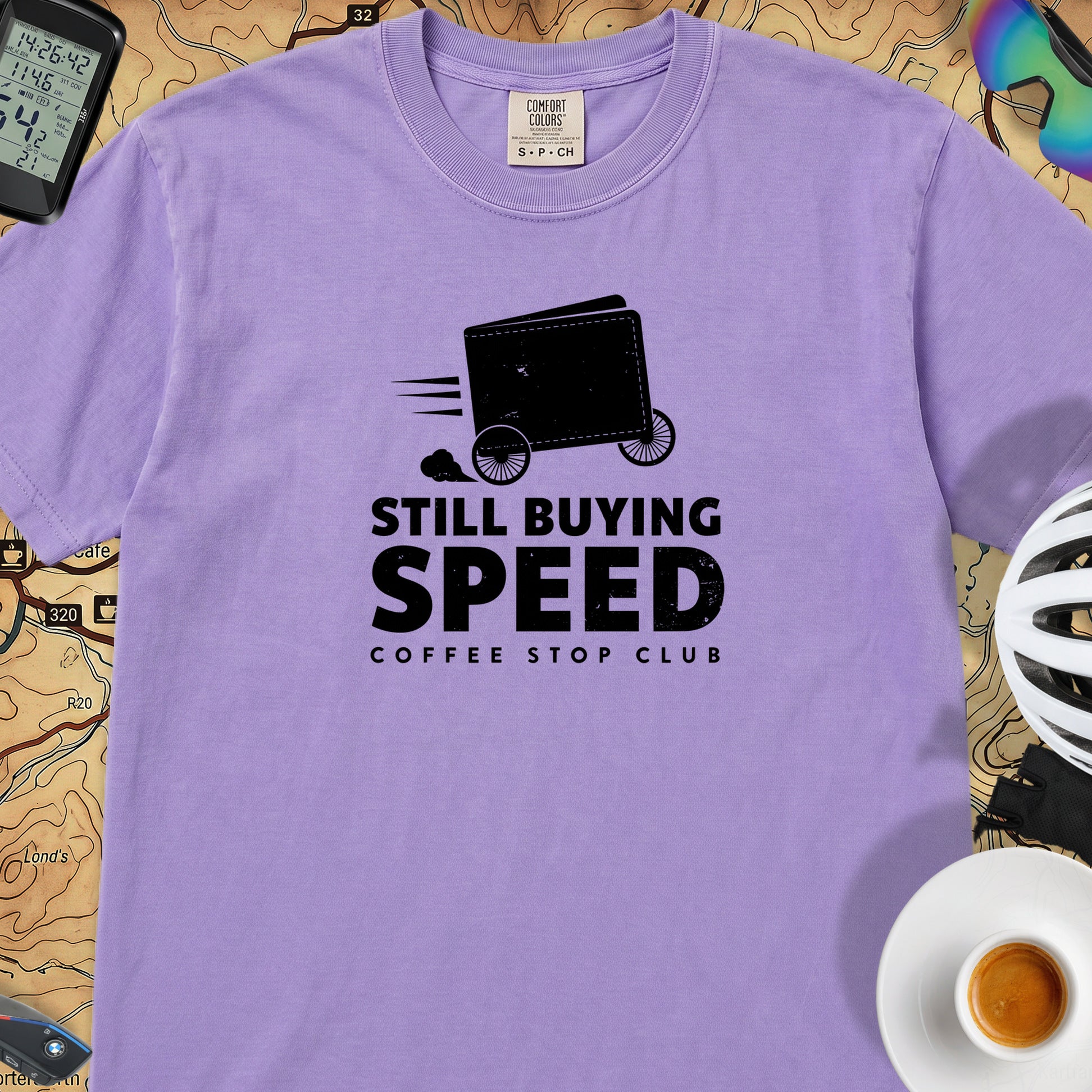 Still Buying Speed Cycling T-Shirt — Violet