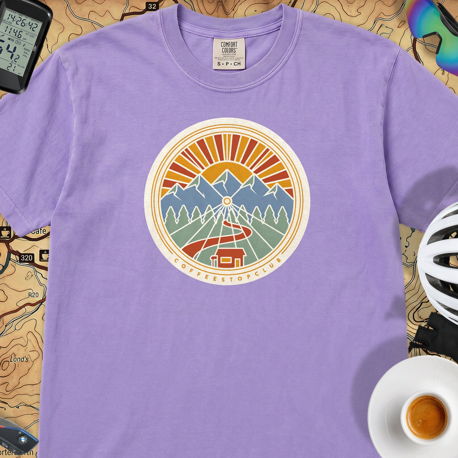 Wheel Base Cycling T-Shirt — Violet