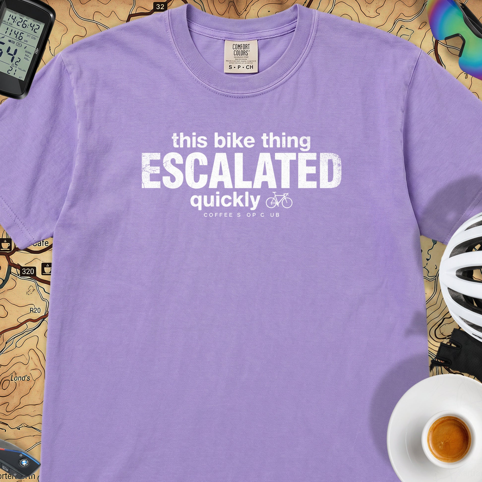 This Bike Thing Escalated T-Shirt — Violet