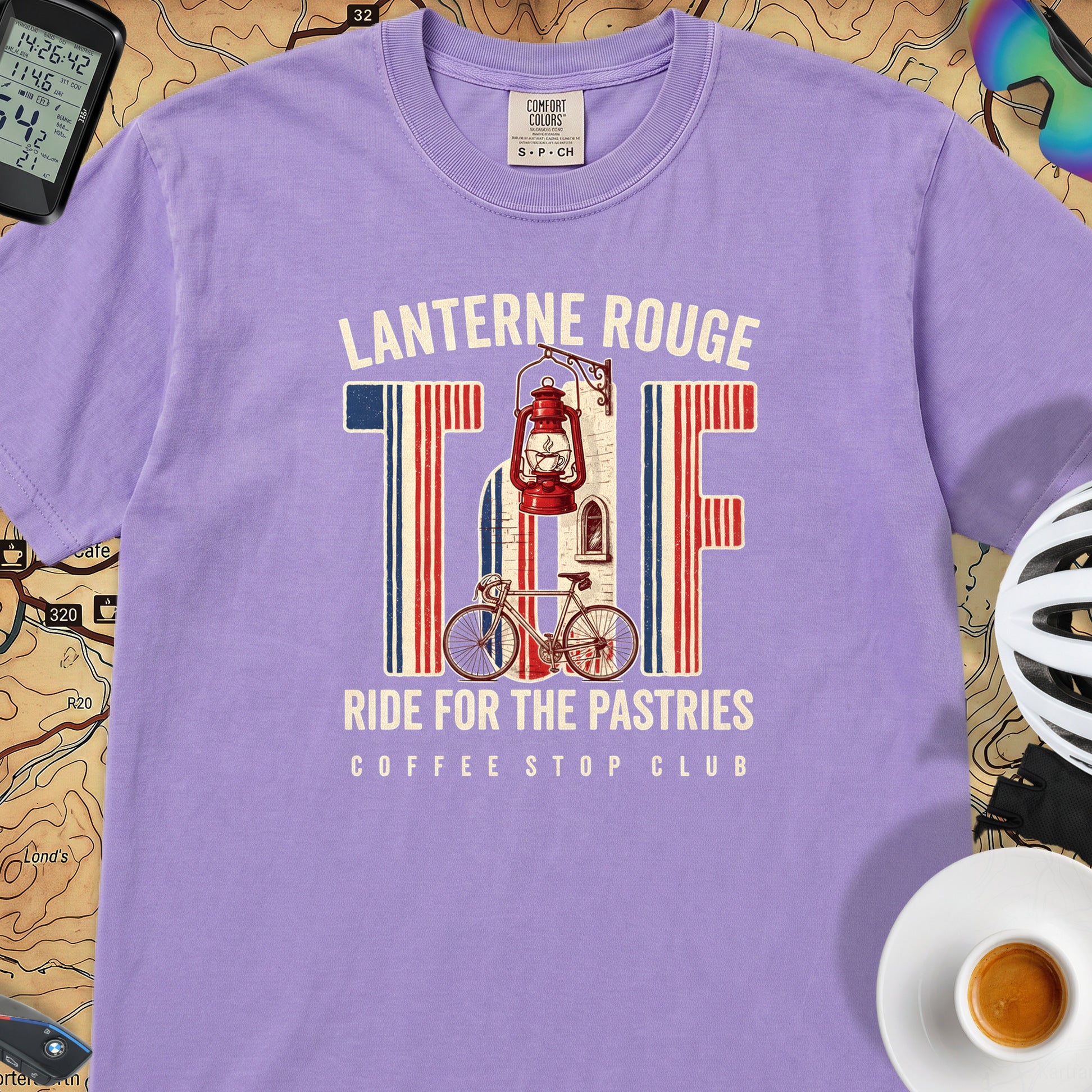 Lanterne Rouge II TdF Cycling T-Shirt — Violet