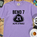 Bend 7 Alpe d'Huez Cyclist T-Shirt — Violet