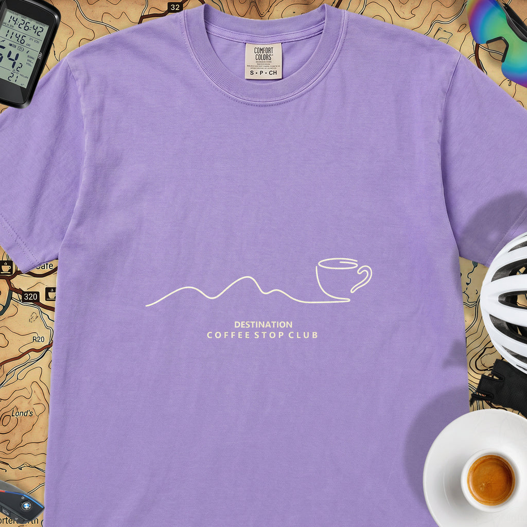 Destination Cycling T-Shirt — Violet