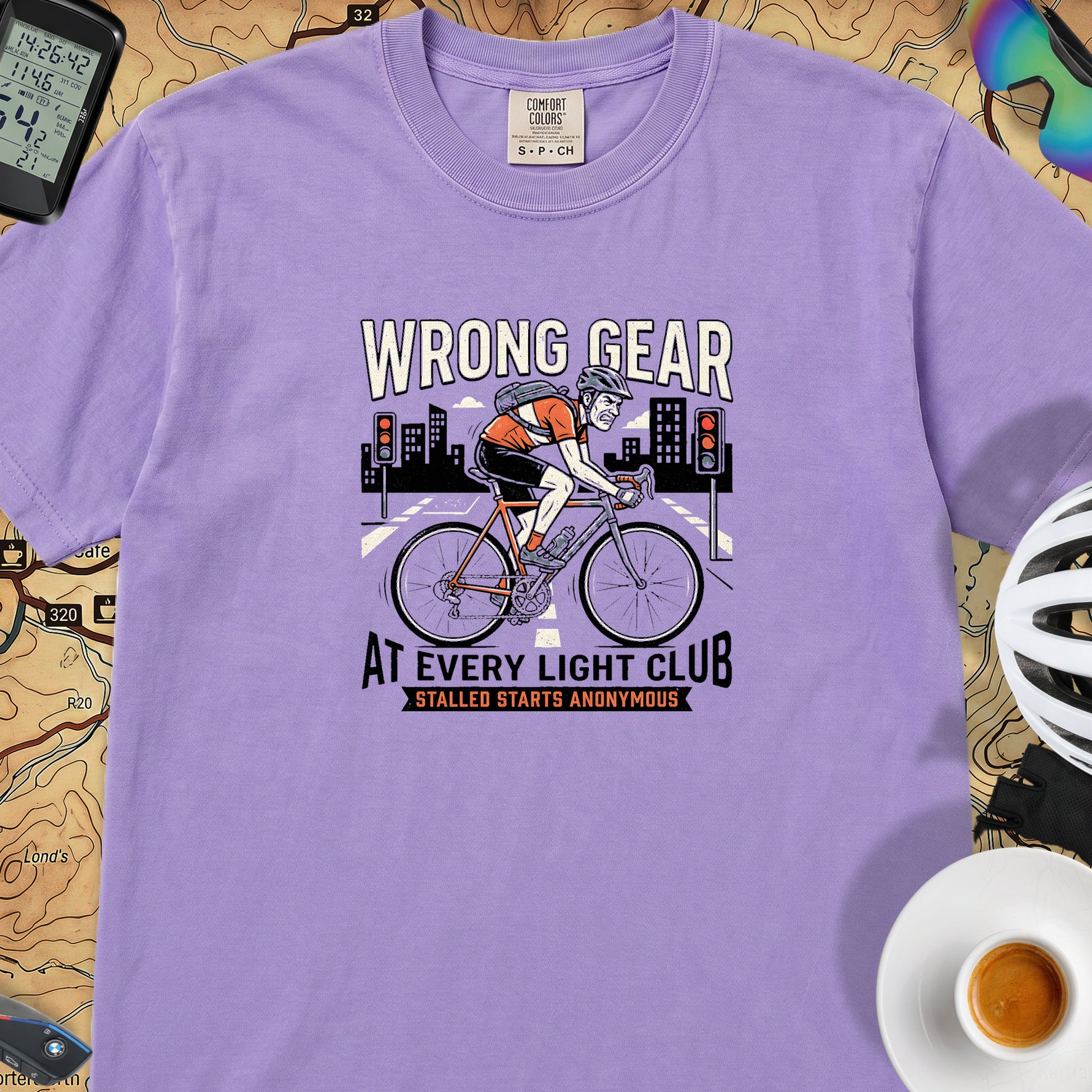 Wrong Gear at Light T-Shirt — Violet